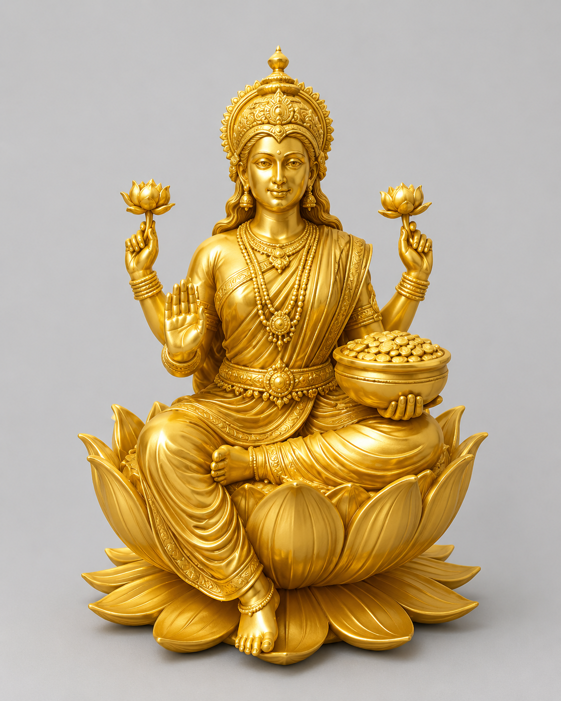 Lakshmi Mata Kamal Phool 3D Model (5 Inch)